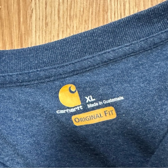 Carhartt Men's K87-NVY Large Short Sleeve T-Shirt - Navy XL Pocket Tee - Picture 3 of 7